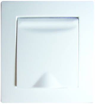 Wandsaugdose  DECO . Kunststoff weiß. glänzend